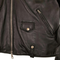 B&Y UNITED ARROWS ユナイテッドアローズ シープスキン レザーダブルライダースジャケット ブラック 1225-199-7243 Size XL 福生店