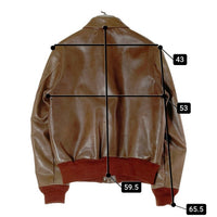 BUZZ RICKSON'S バズリクソンズ BR80653 A-2 赤リブ レザー フライトジャケット ブラウン size38 瑞穂店