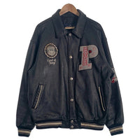 PHAT FARM ファットファーム オールレザー スタジャン ワッペン 刺繡 ブラック Size XL 福生店