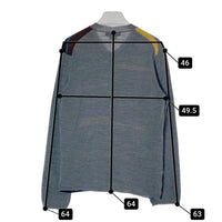 COMME des GARCONS HOMME DEUX コムデギャルソンオムドゥ DN-N001 AD2014 マルチカラーボーダー 切替 Vネック ウール セーター グレー sizeS 瑞穂店