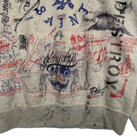 SAINT Mxxxxxx セントマイケル 24SS BORN×RAISED ボーンアンドレイズド HOODIE LA USED/ダメージ加工 プルオーバースウェットパーカー グレー SM-YS8-0000-C11 Size L 福生店