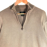 Eddie Bauer エディーバウアー コットン ハーフジップ セーター ベージュ カーキ Size L 福生店