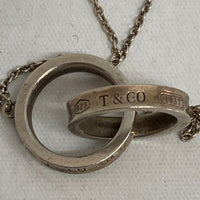 TIFFANY&CO. ティファニー インターロッキングサークル1837 AG925 シルバーネックレス ダブルリングペンダント 瑞穂店