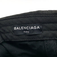 BALENCIAGA バレンシアガ 2018 BB ベースボールキャップ ブラック ラバーロゴ 刺繡 Size L (59) 福生店