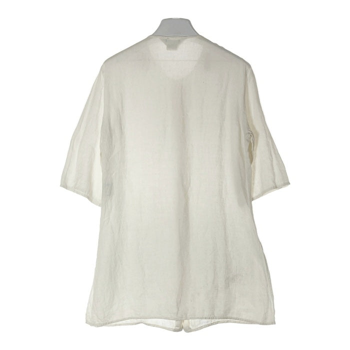 'S Max Mara 洗える リネン100% ブラウス ホワイト 美品】MaxMara マックスマーラ ブラウス シャツ 半袖 S 白