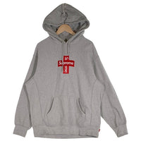 SUPREME シュプリーム Cross Box Logo Hooded Sweatshirts ボックスロゴ プルオーバー フーディー パーカー グレー Size L 福生店