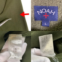 NOAH ノア プルオーバーフーディ パーカー ポケット 刺繡 オリーブ 21-070-122-0024-3-0 Size L 福生店