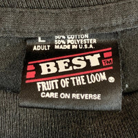 90's Family&Tree Rock'nRoll ファミリーアンドツリー ロックンロール プリントTシャツ ブラック アーティスト バンド Fruit Of The Loom Size L 福生店