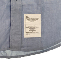 U.S.NAVY 米海軍 シャンブレーシャツ ユーティリティ ブルー 刺繡 半袖 8405-01-458-5545 Size XL 福生店