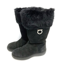 SalvatoreFerragamo サルバトーレフェラガモ スウェード ファー ブーツ ブラック size36 瑞穂店
