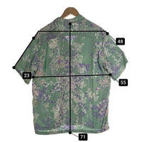 SUN SURF サンサーフ RAYON HAWAIIAN SHIRT CHERRY BLOSSOMS レーヨン 半袖 ハワイアン シャツ グリーン SS38319 Size M (15-15 1/2) 福生店