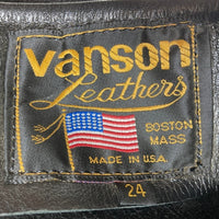 VANSON バンソン レザーチャップス パンツ ブラック Size 24 瑞穂店