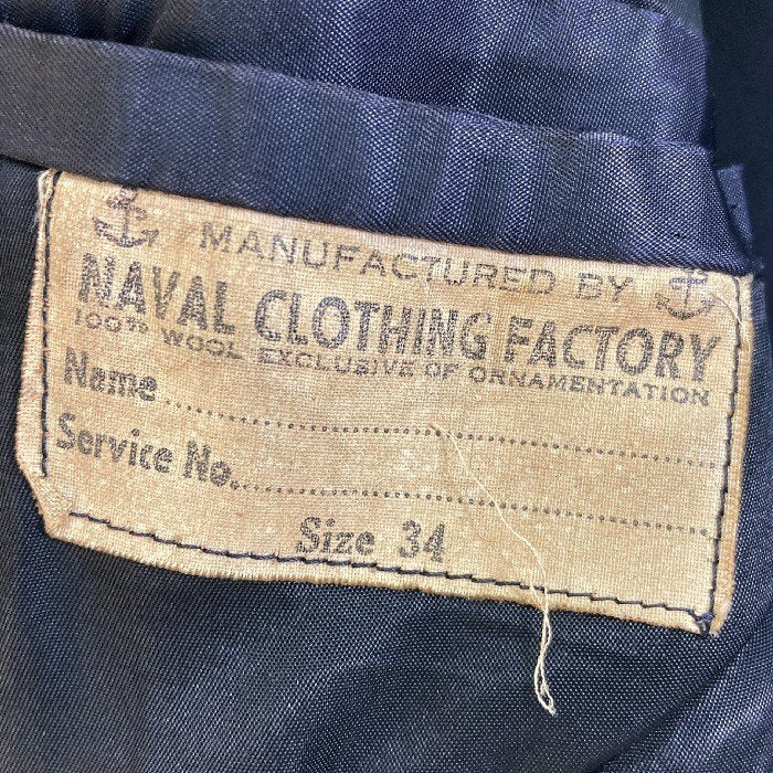 US NAVAL CLOTHING 50's PEA COAT 実物 内側 刺繍 ステンシル有り ネイビー Size34 瑞穂店