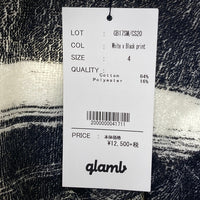 glamb グラム Simons border CS シモンズボーダーカットソー パイル地 ホワイト ブラック GB17SM/CS20 Size 4 瑞穂店