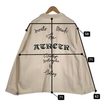 ATRCTR アトラクター Washed locomotive jacket 25 ウォッシュドロコモーティブジャケット カバーオール 刺繡 ホワイト Size 2 福生店