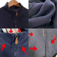 POLO RALPH LAUREN ポロラルフローレン スタンドカラー ハーフジップ ロングスリーブ コットン トレーナー ネイビー Size L 福生店