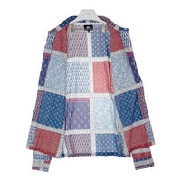 STUSSY ステューシー バンダナ柄 長袖シャツ レッド×ブルー sizeXL 瑞穂店