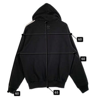 adidas アディダス Korn コーン HOODIE スリーストライプ プルオーバースウェットパーカー ブラック IN9102 Size JP XS 福生店