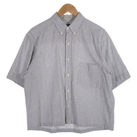 80-90's GAP ギャップ シアサッカー ボタンダウン ストライプシャツ 半袖 ホワイト オールド Size M 福生店