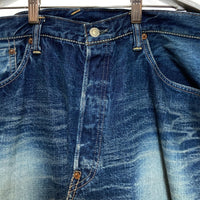 EVISU PARIS エヴィス ボタンフライ デニムパンツ ジーンズ インディゴ 白カモメペンキ Size 36 瑞穂店