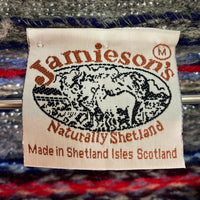 Jamieson's ジャミーソンズ ノルディック柄 カーディガン グレー×マルチ sizeM 瑞穂店