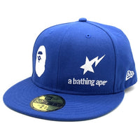 A BATHING APE アベイシングエイプ New Era ニューエラ 59FIFTY ベースボールキャップ ブルー Size 7 1/4 (57.7cm) 福生店