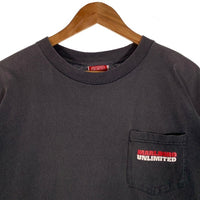 90's Marlboro マールボロ Lizard リザード ポケットTシャツ フェードブラック Size XL 福生店