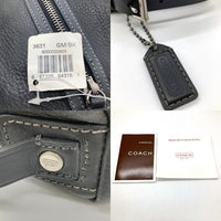 COACH コーチ レザー クラッチ トラベルバッグ CLロゴ ブラック 瑞穂店