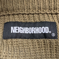 NEIGHBORHOOD ネイバーフッド 21SS SAVAGE . CREW / CA-KNIT LS ダメージ加工 クルーネックセーター カーキ コットン アクリル 211FUNH-KNM01 Size XL 福生店