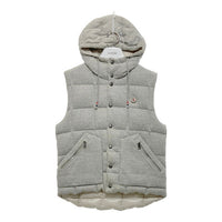 MONCLER モンクレール CHARTREUSE GILET フード ダウンベスト コットン グレー Size 1 瑞穂店
