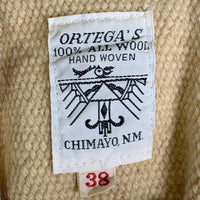 ORTEGA'S オルテガ ウール チマヨジャケット コンチョボタン アイボリー 肩パッド Size 38 福生店