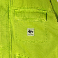 STUSSY ステューシー WASHED CANVAS SHOP JACKET ネオンイエロー sizeXL 瑞穂店