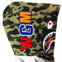 A BATHING APE アベイシングエイプ 001ZPG701018X Giant Shark Full Zip シャーク ジップアップパーカー グレー size2XL 瑞穂店