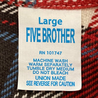 FIVEBROTHER ファイブブラザー 151860 ネルシャツ レッド sizeL 瑞穂店