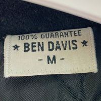 BEN DAVIS ベンデイビス 裏キルティング 刺繍 ワークジャケット ブラック sizeM 瑞穂店