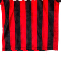 Lotto ロット ACミラン 93-94 ホーム 長袖 ユニフォーム ブラックxレッド size- 瑞穂店