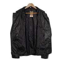 FORCES JACKETS Leather NAVY PEA COAT レザーネイビーピーコート ブラック ボタン1個欠品 Size L 福生店