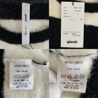 glamb グラム ナイロン ボーダーニット クルーネックセーター ホワイト ブラック GB16AT/KNT12 Size 4 福生店