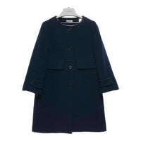 IENA イエナ ノーカラーウールコート ネイビー size38 瑞穂店