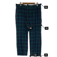 70`s ウール スラックス パンツ ブラックウォッチ タータンチェック グリーン ネイビー Size ウエスト約98cm 福生店