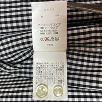 A BATHING APE アベイシングエイプ 1860-131-016 ギンガムチェック シャツ ホワイト×ブラック sizeL※襟汚れあり 瑞穂店