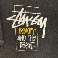 STUSSY ステューシー スカル 薔薇 バラ パーカー ブラック sizeM 瑞穂店