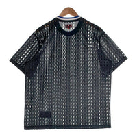 SUPREME シュプリーム 22SS Perforated Stripe Warm Up Top パーフォレーテッド ストライプ ウォームアップ トップ 半袖 ゲームシャツ ブラック Size M 福生店