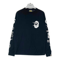 A BATHING APE アベイシングエイプ×STUSSY ステューシー 30周年記念 袖マルチアイコン 長袖Tシャツ ブラック sizeM 瑞穂店