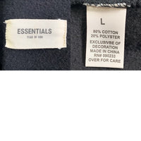 ESSENTIALS エッセンシャルズ バックフォトプリント プルオーバースウェットパーカー ブラック Size L 福生店