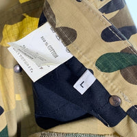 A BATHING APE アベイシングエイプ コットンリップストップ 5ポケットパンツ サルカモ Size L 福生店