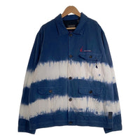 SCOTCH&SODA スコッチアンドソーダ コットン リネン タイダイ ジャケット ブルー ホワイト 172888-23-PFMM-A31 Size XL 福生店