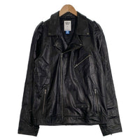 adidas アディダス ALYASHA アルヤシャ LEATHER RIDERS JACKET SHEEPSKIN LEATHER レザー ライダースジャケット シープスキン 羊革 ブラック E75732 Size L 福生店