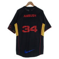 NIKE ナイキ AMBUSH アンブッシュ Uniform Top ユニフォーム トップ 半袖 ブラック イエローFJ2054-010 Size L 福生店