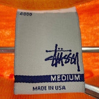 STUSSY ステューシー 紺タグ USA製 シングルステッチ LIVIN XL Tシャツ オレンジ sizeM 瑞穂店